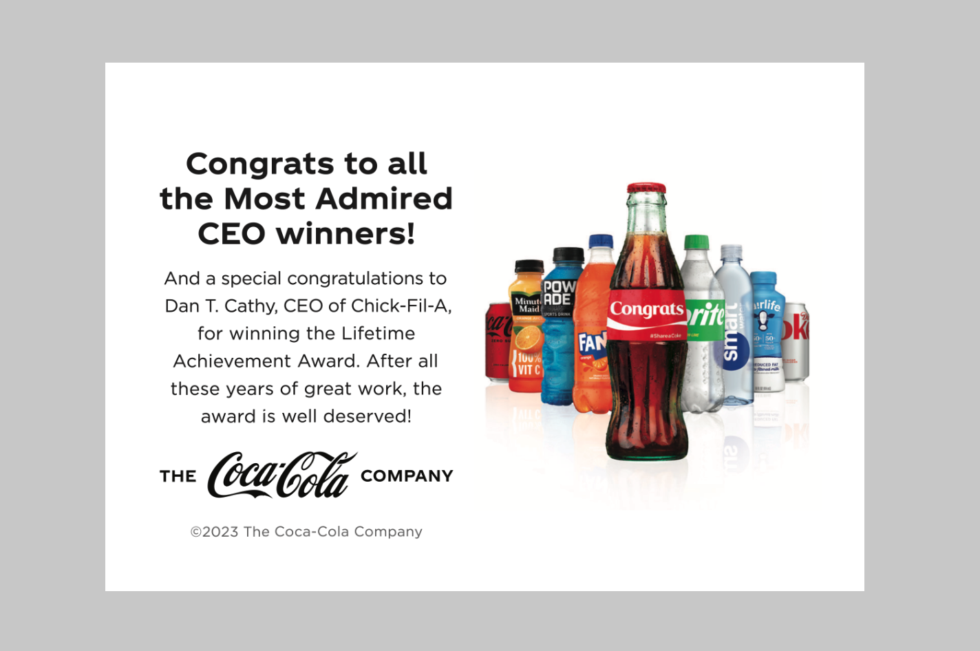 Trade Ad - Congrats to CEO Winner